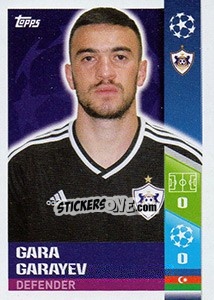 Sticker Gara Garayev - UEFA Champions League 2017-2018 n. 540 - Topps