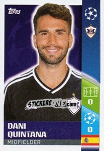 Sticker Dani Quintana - UEFA Champions League 2017-2018 n. 542 - Topps