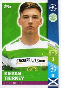 Sticker Kieran Tierney - UEFA Champions League 2017-2018 n. 553 - Topps