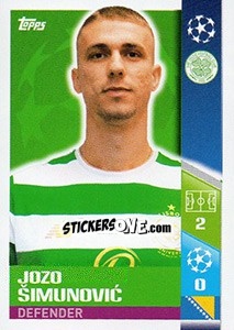 Sticker Jozo Simunovic - UEFA Champions League 2017-2018 n. 554 - Topps
