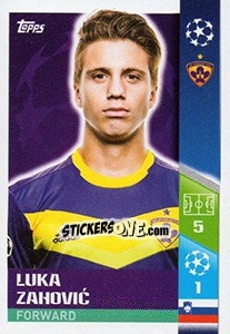 Sticker Luka Zahovic - UEFA Champions League 2017-2018 n. 580 - Topps