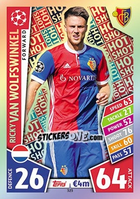 Sticker Ricky van Wolfswinkel - UEFA Champions League 2017-2018. Match Attax n. 323 - Topps