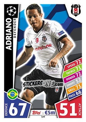 Sticker Adriano Correia - UEFA Champions League 2017-2018. Match Attax n. 329 - Topps