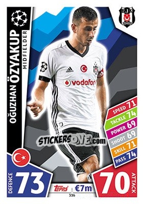 Figurina Oğuzhan Özyakup - UEFA Champions League 2017-2018. Match Attax - Topps