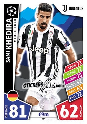 Sticker Sami Khedira - UEFA Champions League 2017-2018. Match Attax n. 369 - Topps