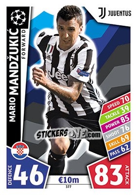Sticker Mario Mandžukic - UEFA Champions League 2017-2018. Match Attax - Topps