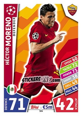 Sticker Héctor Moreno - UEFA Champions League 2017-2018. Match Attax - Topps