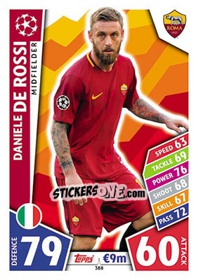 Sticker Daniele De Rossi - UEFA Champions League 2017-2018. Match Attax n. 388 - Topps