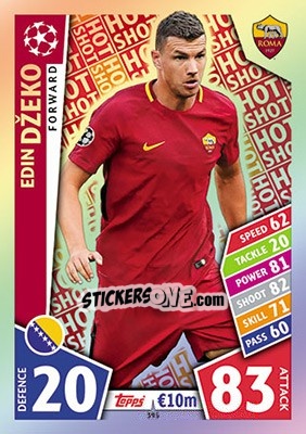 Sticker Edin Džeko - UEFA Champions League 2017-2018. Match Attax - Topps