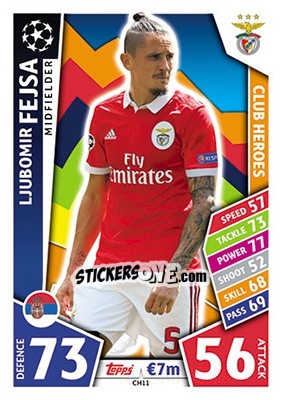 Sticker Ljubomir Fejsa - UEFA Champions League 2017-2018. Match Attax - Topps
