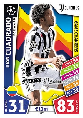 Sticker Juan Cuadrado - UEFA Champions League 2017-2018. Match Attax - Topps