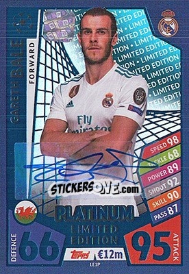 Sticker Gareth Bale - UEFA Champions League 2017-2018. Match Attax n. LE1P - Topps