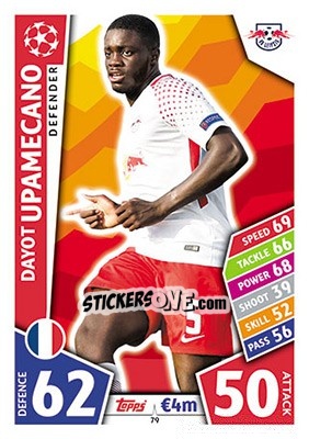 Sticker Dayot Upamecano - UEFA Champions League 2017-2018. Match Attax n. 79 - Topps