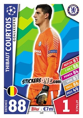 Sticker Thibaut Courtois - UEFA Champions League 2017-2018. Match Attax - Topps