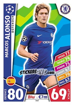 Cromo Marcos Alonso - UEFA Champions League 2017-2018. Match Attax - Topps