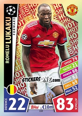 Sticker Romelu Lukaku - UEFA Champions League 2017-2018. Match Attax n. 159 - Topps