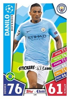 Figurina Danilo - UEFA Champions League 2017-2018. Match Attax - Topps