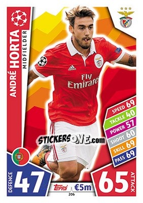 Sticker André Horta - UEFA Champions League 2017-2018. Match Attax - Topps