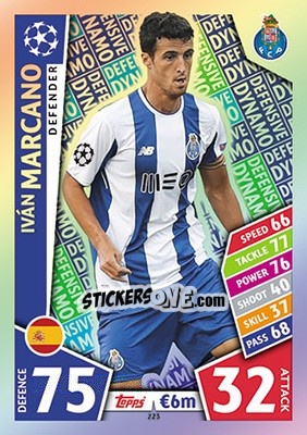 Sticker Iván Marcano - UEFA Champions League 2017-2018. Match Attax n. 223 - Topps