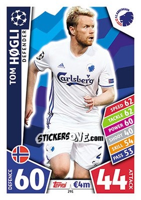 Cromo Tom Høgli - UEFA Champions League 2017-2018. Match Attax - Topps