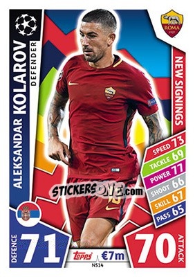 Sticker Aleksandar Kolarov - UEFA Champions League 2017-2018. Match Attax - Topps
