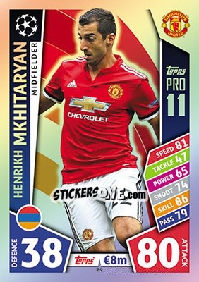 Cromo Henrikh Mkhitaryan - UEFA Champions League 2017-2018. Match Attax - Topps