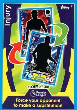 Cromo Injury - English Premier League 2017-2018. Match Attax n. T5 - Topps