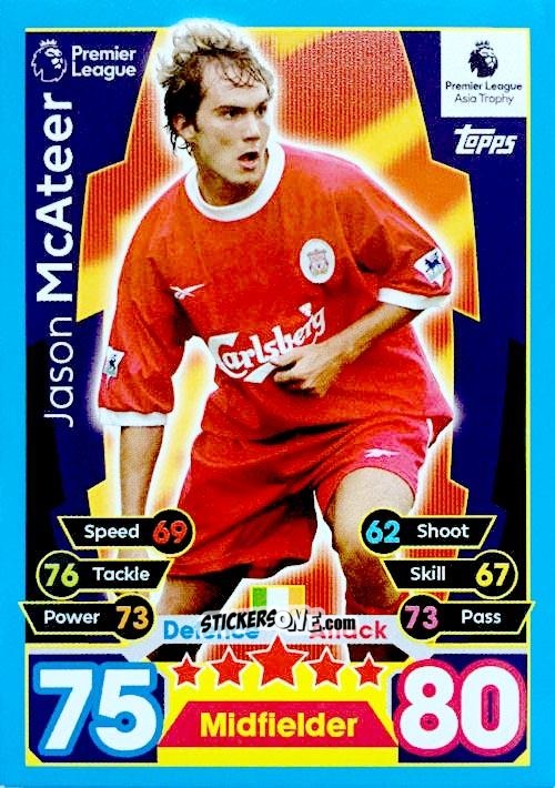 Cromo Jason Mcateer - English Premier League 2017-2018. Match Attax n. PLAT5 - Topps