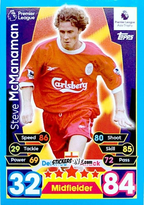 Figurina Steve Mcmanaman - English Premier League 2017-2018. Match Attax n. PLAT6 - Topps