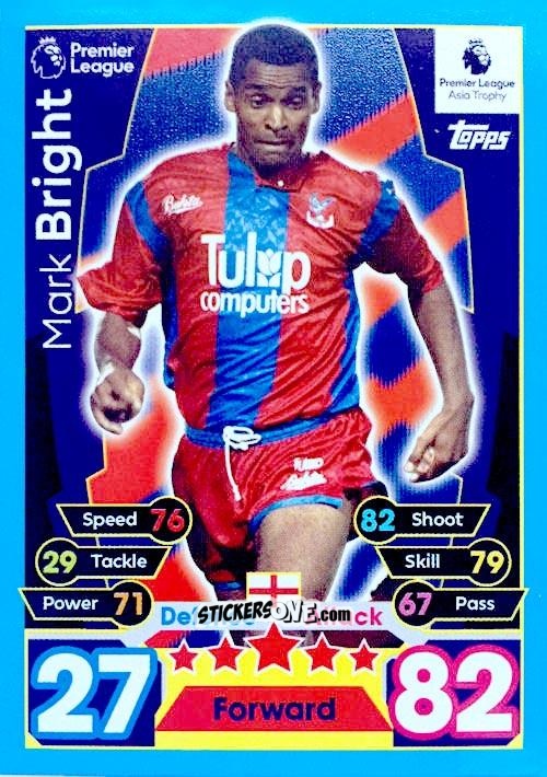Cromo Mark Bright - English Premier League 2017-2018. Match Attax n. PLAT8 - Topps