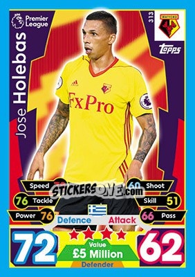 Cromo Jose Holebas - English Premier League 2017-2018. Match Attax - Topps