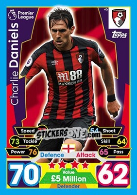 Figurina Charlie Daniels - English Premier League 2017-2018. Match Attax - Topps