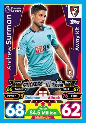 Sticker Andrew Surman - English Premier League 2017-2018. Match Attax - Topps