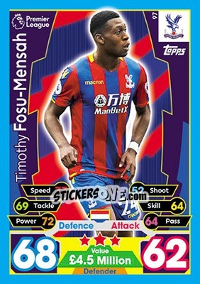 Sticker Timothy Fosu-Mensah - English Premier League 2017-2018. Match Attax - Topps