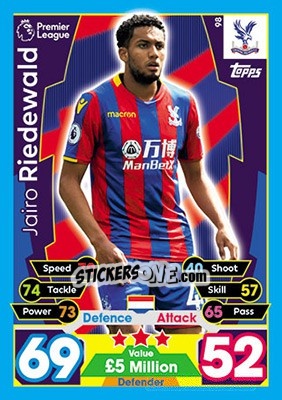 Sticker Jairo Riedewald - English Premier League 2017-2018. Match Attax - Topps