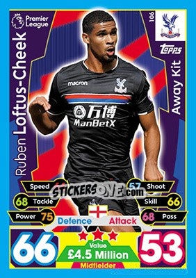 Sticker Ruben Loftus-Cheek - English Premier League 2017-2018. Match Attax - Topps