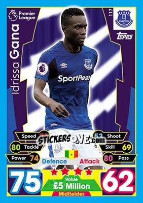 Cromo Idrissa Gana - English Premier League 2017-2018. Match Attax - Topps