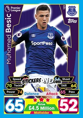 Sticker Muhamed Besic - English Premier League 2017-2018. Match Attax - Topps