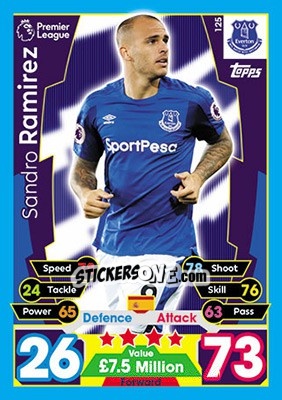 Sticker Sandro Ramirez - English Premier League 2017-2018. Match Attax - Topps