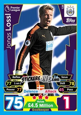 Cromo Jonas Lossl - English Premier League 2017-2018. Match Attax - Topps