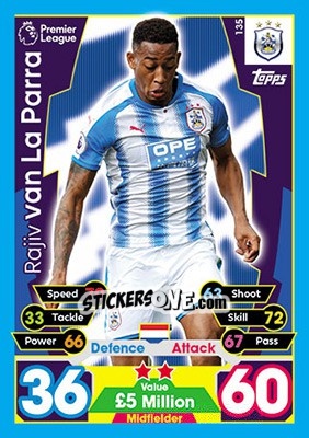 Figurina Rajiv van La Parra - English Premier League 2017-2018. Match Attax - Topps