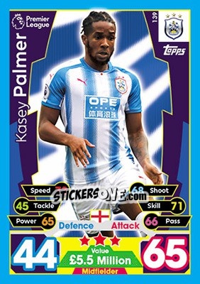 Sticker Kasey Palmer - English Premier League 2017-2018. Match Attax - Topps