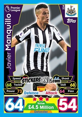 Cromo Javier Manquillo - English Premier League 2017-2018. Match Attax - Topps