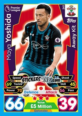Sticker Maya Yoshida - English Premier League 2017-2018. Match Attax n. 241 - Topps