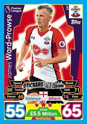 Sticker James Ward-Prowse - English Premier League 2017-2018. Match Attax - Topps