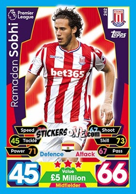 Sticker Ramadan Sobhi - English Premier League 2017-2018. Match Attax n. 262 - Topps