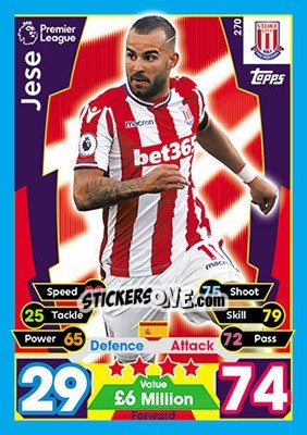 Cromo Jese - English Premier League 2017-2018. Match Attax - Topps