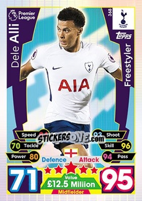 Sticker Dele Alli - English Premier League 2017-2018. Match Attax n. 368 - Topps