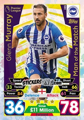 Cromo Glenn Murray - English Premier League 2017-2018. Match Attax - Topps