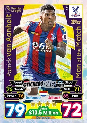 Figurina Patrick van Aanholt - English Premier League 2017-2018. Match Attax - Topps